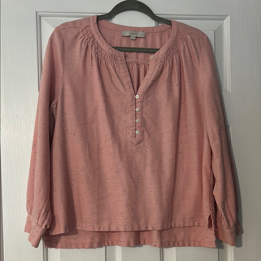 LOFT Women's Blush Pink Blouse